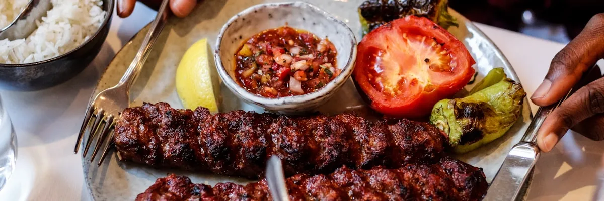 Kebab on charcoal grill