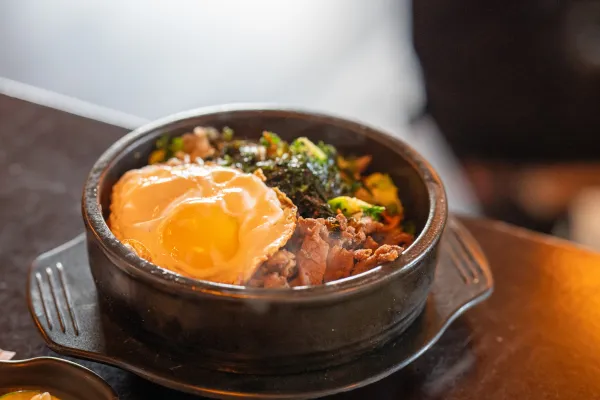 Bibimbap on table
