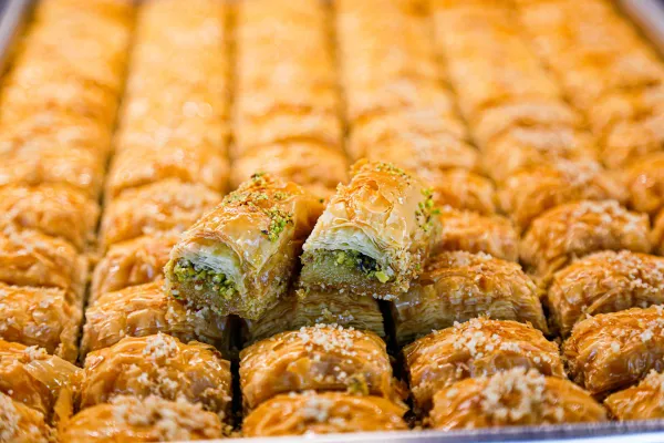 Baklava with pistachios